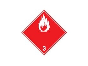 Знак маркировки грузов легковоспламеняющееся вещество Brady adr 4.1, 100x100 мм, b-7541, Самоклеющийся, Винил, 250 шт