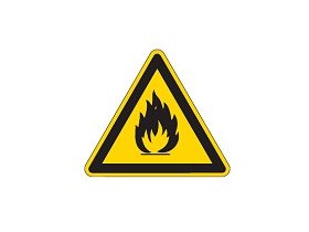 Знак безопасности предупреждающий пожароопасно. окислитель Brady 50 мм, b-7541, Ламинация, pic 314, Полиэстер, 250 шт