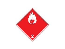 Знак маркировки грузов токсичный газ Brady adr 2.3,алюминиевая пластина, белый на красном, 297x297 мм, b-7525, 1 шт