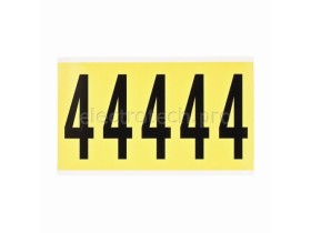 Цифра 4 Brady 4,25 карт, черный на желтом, 5 шт, 44x127 мм, Нейлон, b-499