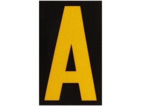 Буква A Brady, желтый на черном, 25 шт, 25x38 мм, b-946, Винил, 25 шт.