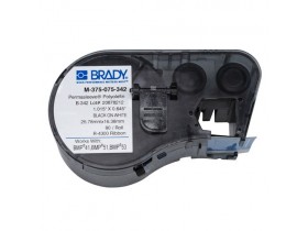 Термоусаживаемые маркеры Brady M-375-075-342, 19,05 * 16,38 мм, белые, печать черная, диаметр 2,8 мм, в картриджи 80 шт. (BMP41/51/53)