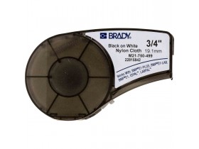 Лента Brady m21-750-499, черная на белом, 19.05x4870 мм, Нейлон