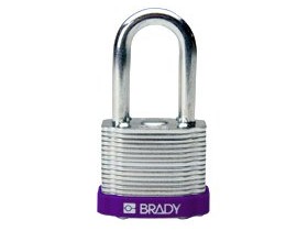 Замок безопасности стандартный Brady brady,стандартный,корпус,стальная дужка,цвет в упаковке, серый, 6,5 мм, 38 мм, Нейлон, Химически инертен, Электроизолированная личина, 1, 6 шт