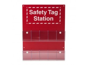 Станция бирочная safety tag station Brady без бирок,надпись на английском, 146x76 мм, Пластик