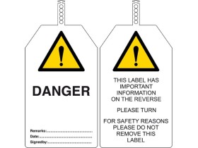 Бирка безопасности Brady в упаковке, «danger current», 145x85 мм, ПВХ, 10 шт