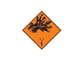 Знак маркировки грузов категория опасности 1.6 Brady adr 1.6, 297x297 мм, b-7541, Ламинация, Полиэстер, 1 шт