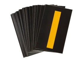 Буква I светоотражающая Brady, желтый на черном, 42x72 мм, b-946, Винил, 25 шт.