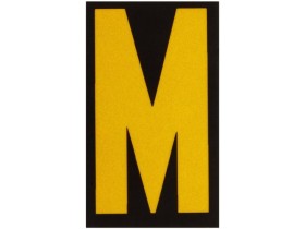 Буква M Brady, желтый на черном, 38 шт, 35x48 мм, b-946, Винил, 25 шт.