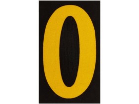 Буква O Brady, желтый на черном, 38 шт, 35x48 мм, b-946, Винил, 25 шт.