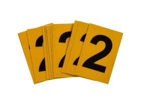 Цифра 2 Brady, черный на желтом, 25 шт, 25x38 мм, b-946, Винил, 25 шт.