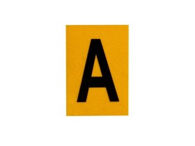 Буква A Brady, черный на желтом, 25 шт, 25x38 мм, b-946, Винил, 25 шт.