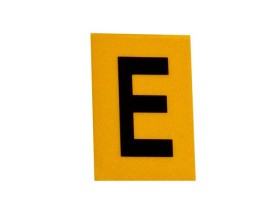 Буква E Brady, черный на желтом, 25 шт, 25x38 мм, b-946, Винил, 25 шт.