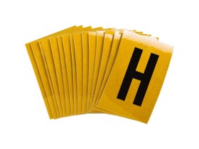 Буква H Brady, черный на желтом, 25 шт, 25x38 мм, b-946, Винил, 25 шт.