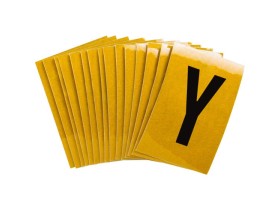 Буква Y Brady, черный на желтом, 25 шт, 25x38 мм, b-946, Винил, 25 шт.