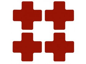 Разделитель перекрестка обозначение центра Brady форма,. в упаковке, красные, 127x50.8 мм, b-514, 20 шт