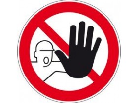 Знак безопасности предупреждающий возможно травмирование рук Brady 100 мм, b-7541, Ламинация, pic 334, Полиэстер, 250 шт