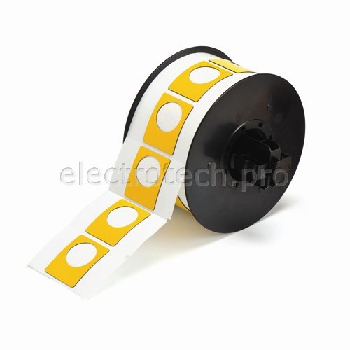 Маркировка под кнопку B30EP-167U-593-YL, жёлтый материал B-593 EPREP, 30,48 * 38,10 мм, диаметр отверстия 22,5 мм, 235 шт. (BBP31/33/35/37)