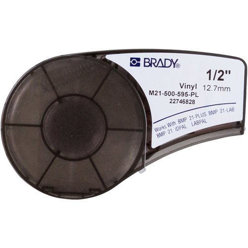Самоклеящаяся лента Brady M21-500-595-PL, винил, печать белая на фиолетовом, 12,7 мм * 6,4 м